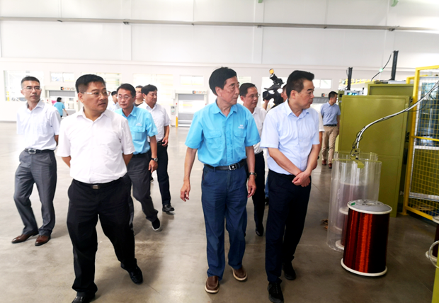 一行深入到皖南电气车间考察 一行深入到皖南电气车间考察